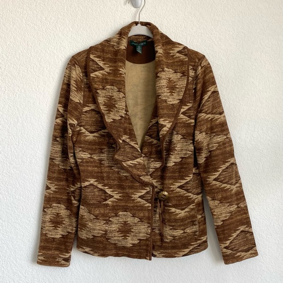 Ralph Lauren Sweaters - 🛑 SOLD 🛑 RALPH LAUREN Women’s Southwestern Aztec Brown Sweater Jacket